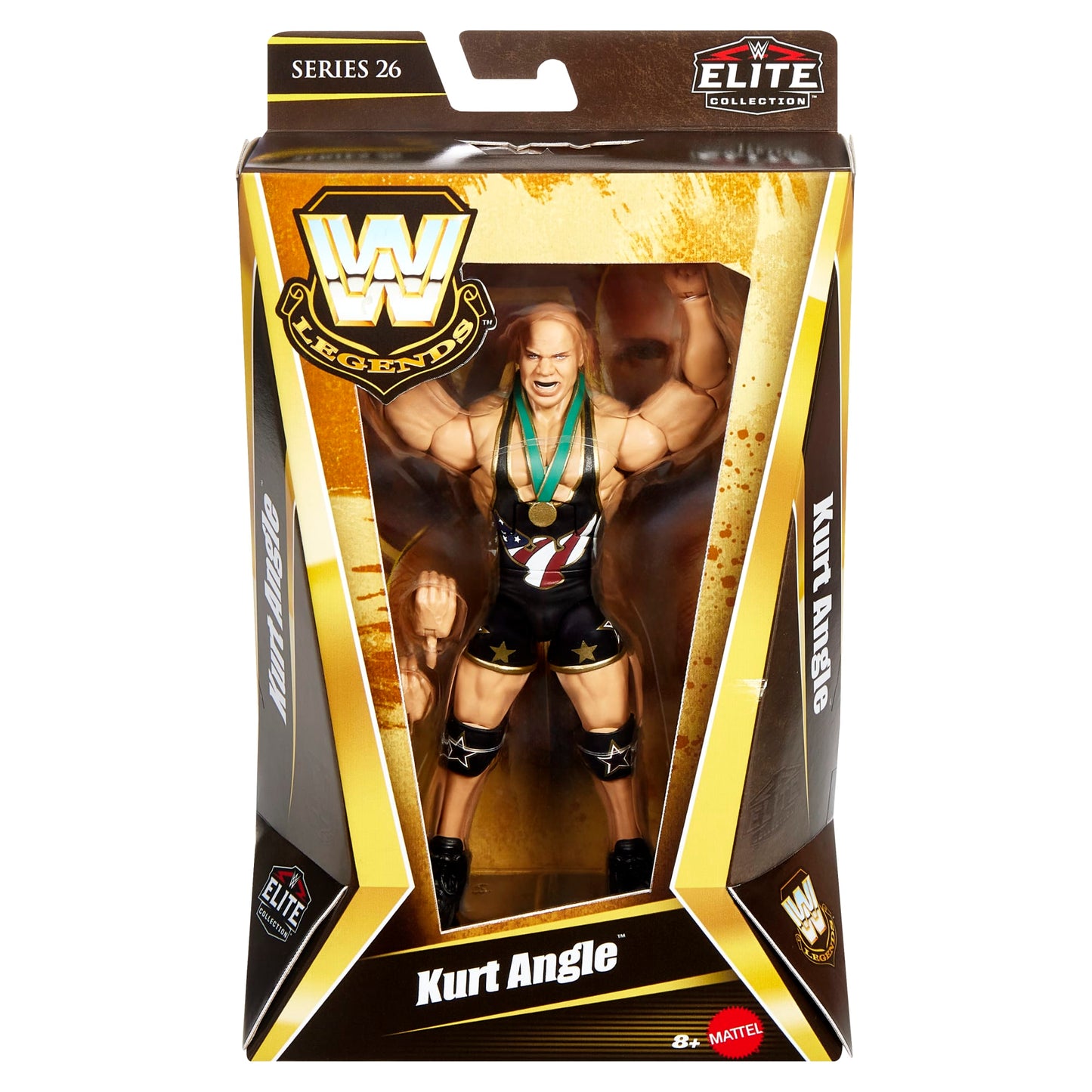 WWE Elite Legends Kurt Angle Action Figure & Accessories, Series 26 Collectible Set, 6-inch