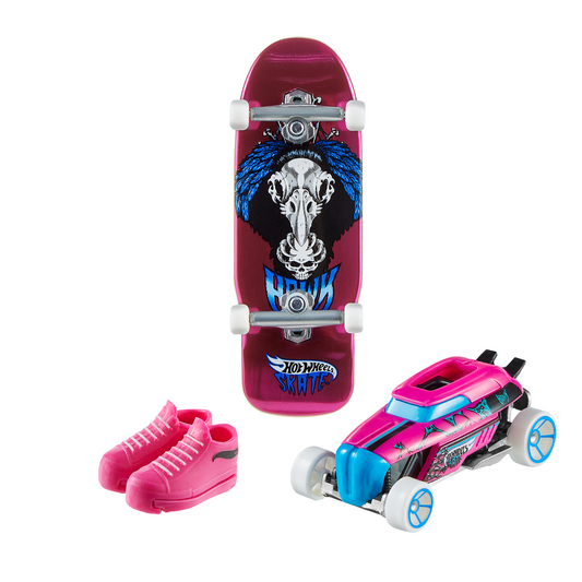 Hot Wheels Skate Vehículo de Juguete Patineta de Colección TRICK HUNTER™ + RIP ROD™ con Diecast