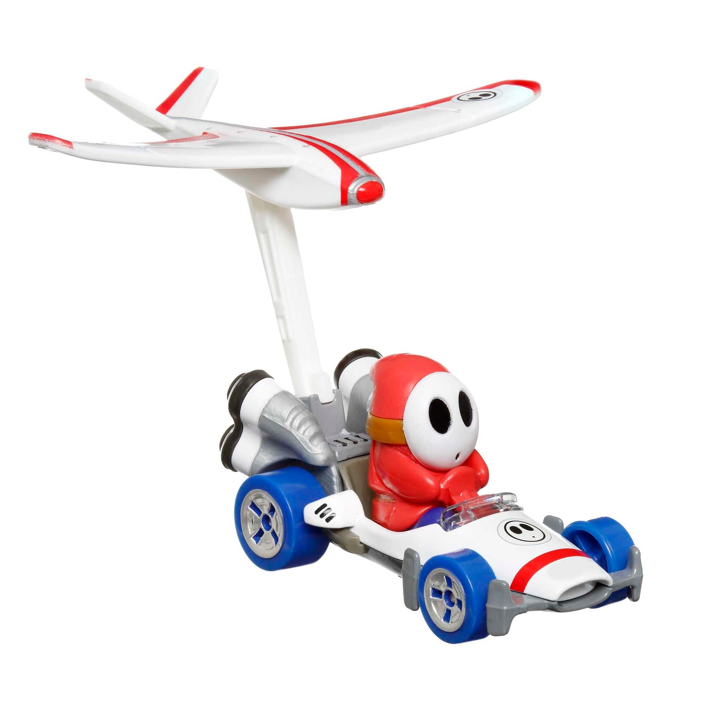 Hot Wheels Mario Kart Veículo de Brinquedo Shy Guy B Dasher com Plane Glider