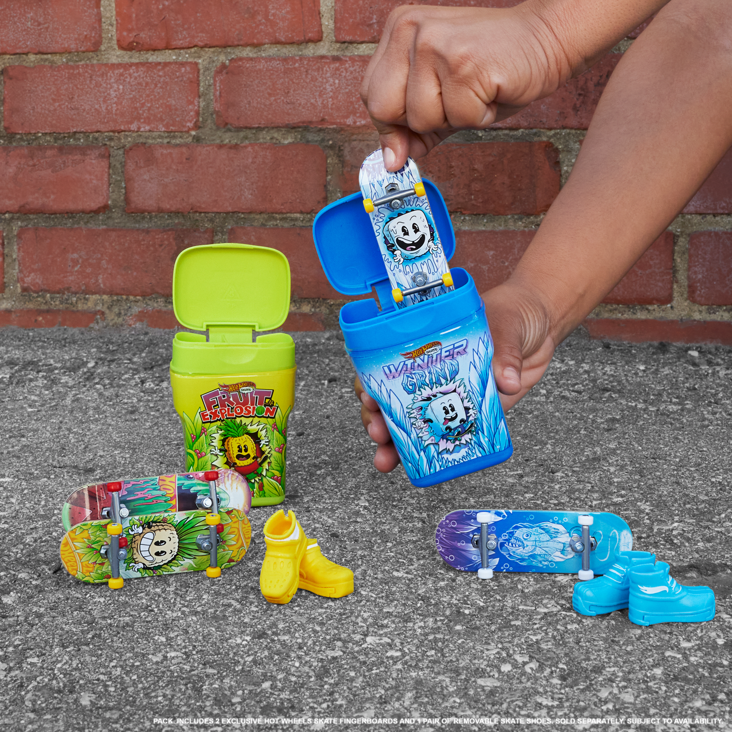 Hot Wheels-2Échantillons Saveur Skate-4Fingerboards Exclusifs