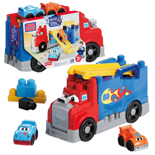 Mega Bloks-Camion Course et Construction-Coffret Avec 19Pièces