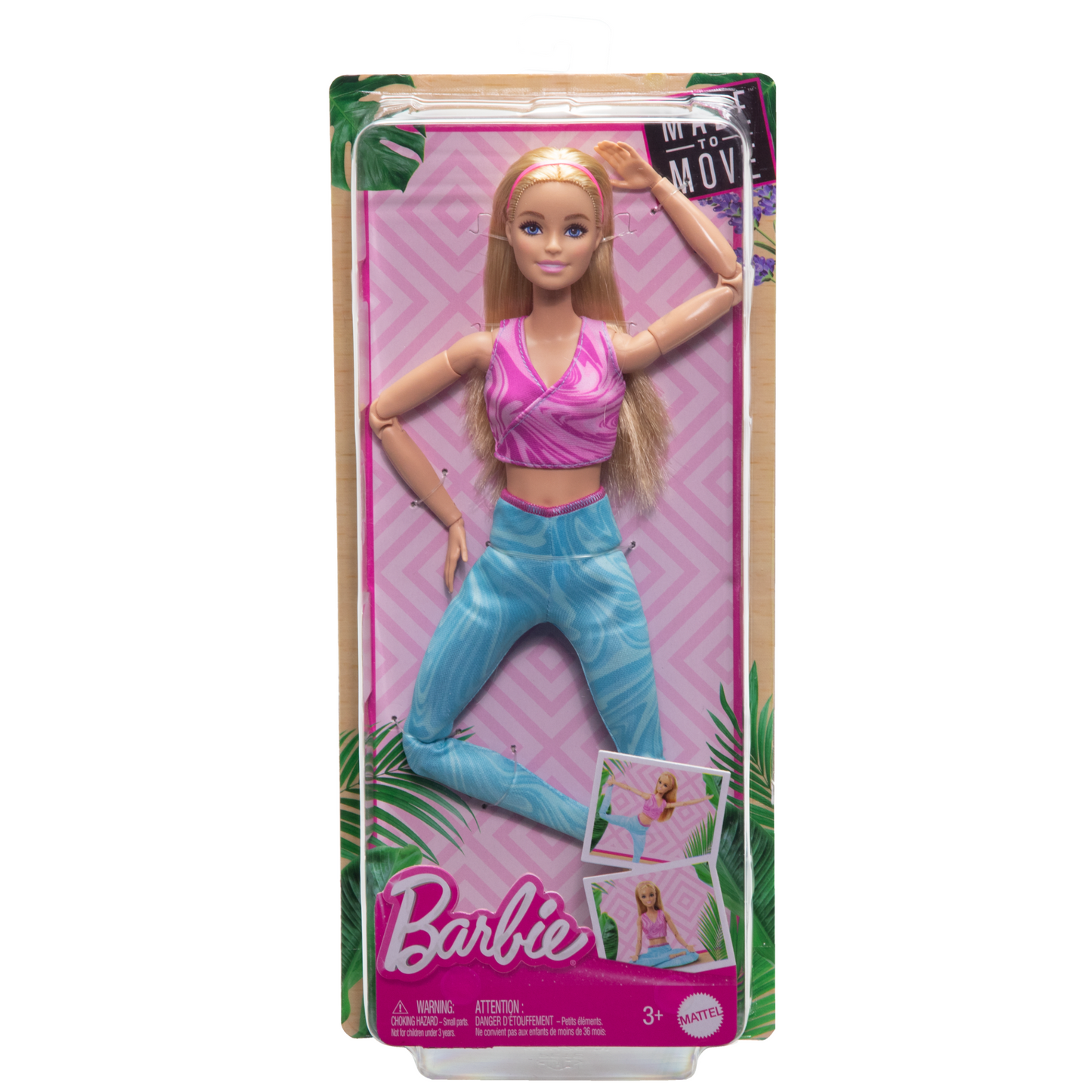 Barbie Made To Move Fashion Doll, Blonde Wearing Removable Sports Top & Pants, 22 Bendable “Joints”