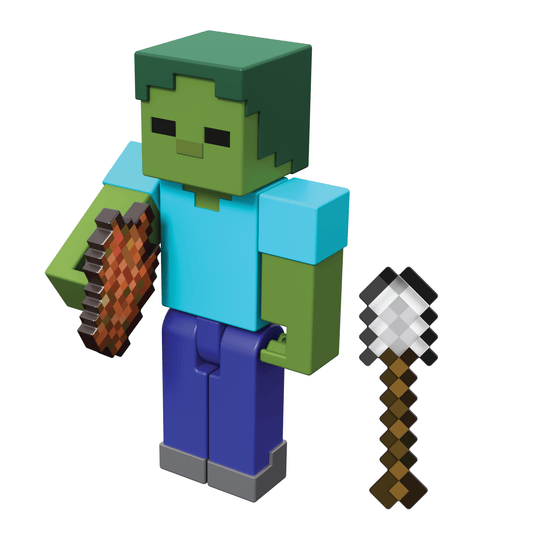 Minecraft Action Figures & Accessories Collection, 3.25-in Scale & Pixelated Design (Characters May Vary)