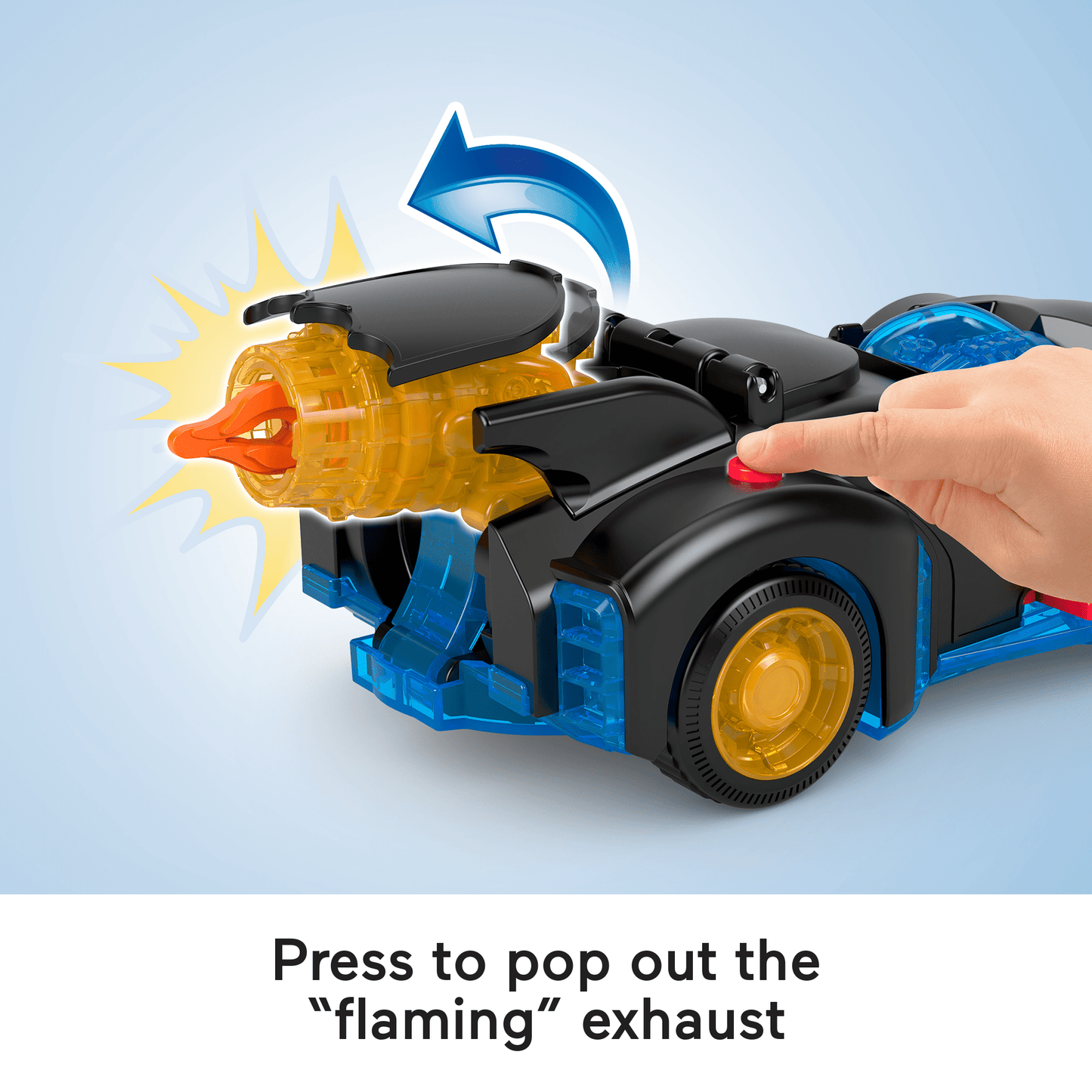 Imaginext DC Super Friends Shake & Spin Batmobile And Batman Figure Set, 4 Pieces