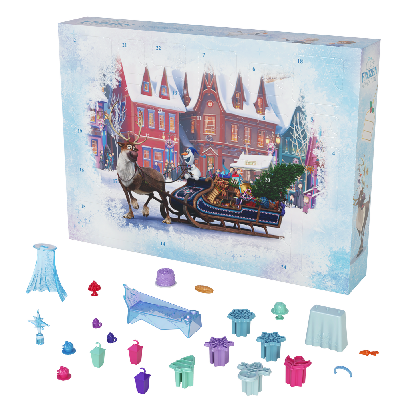 Disney Frozen Advent Calendar With 24 Days Of Surprise Toys, including Anna & Elsa Small Dolls