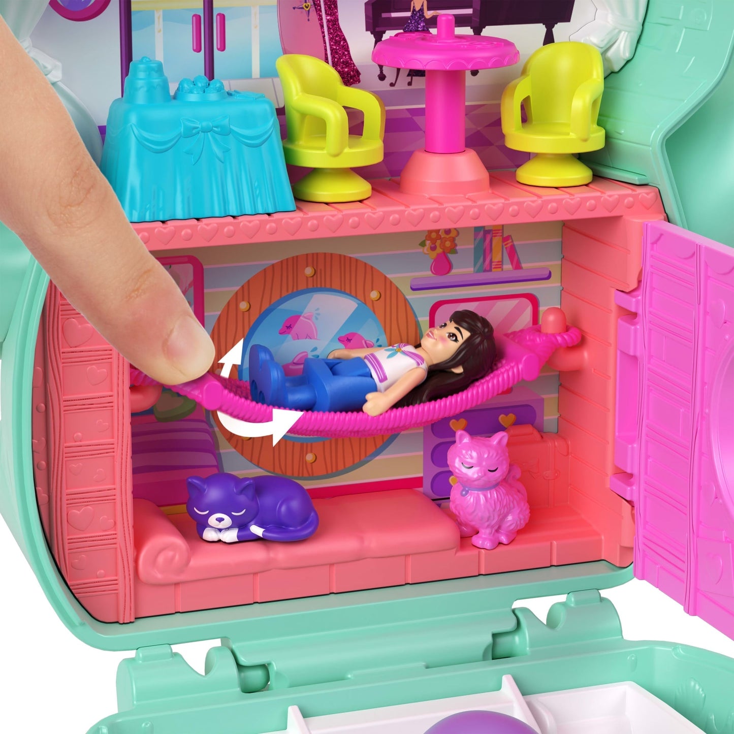Polly Pocket  Coffret  Chat Mousaillon, Micro-Poupée, Chats, Access.