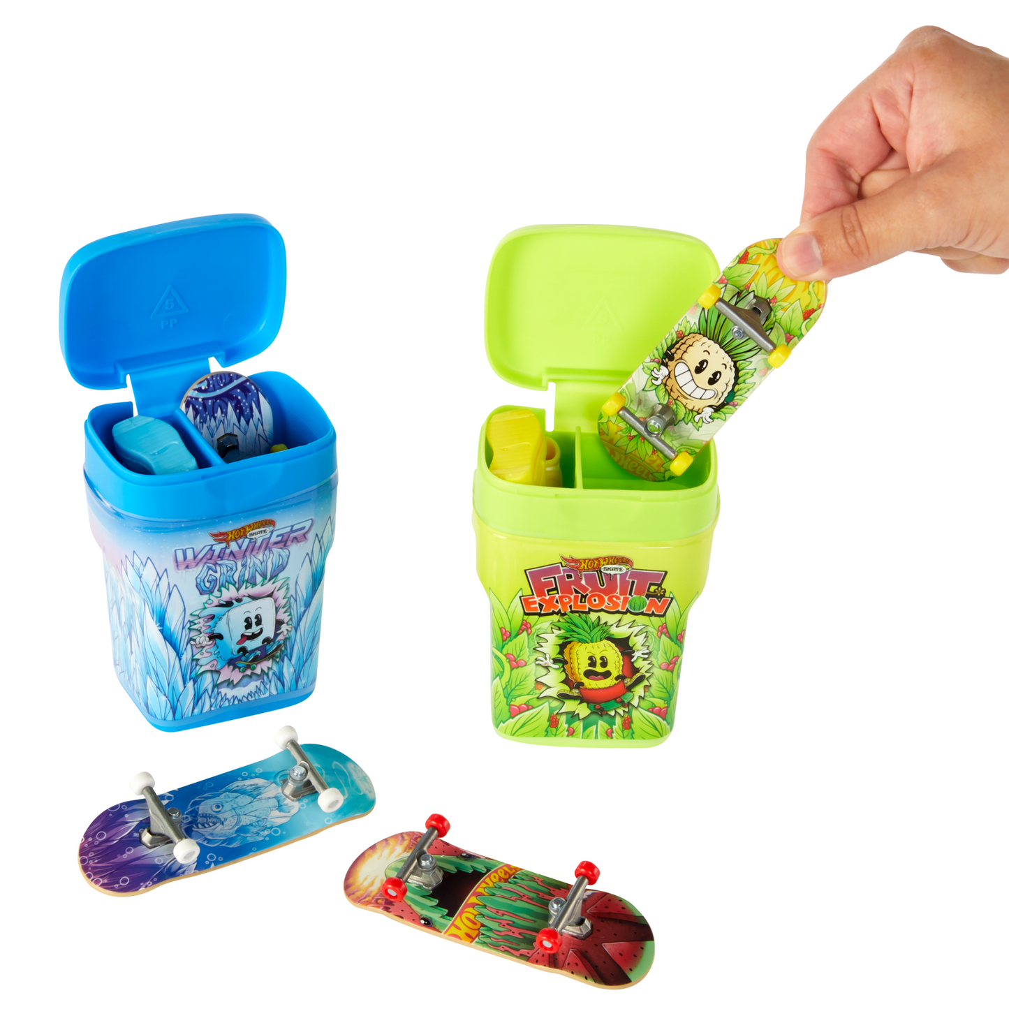 Hot Wheels-2Échantillons Saveur Skate-4Fingerboards Exclusifs