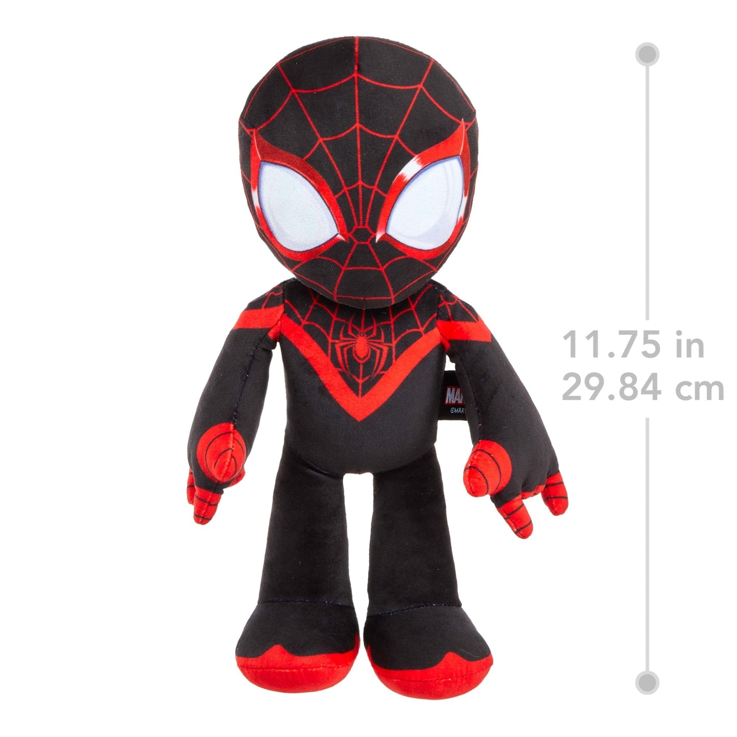 Marvel Plush Talkers Miles Morales Soft Toy, 11.75-Inch Collectible Figure With Sounds & Phrases