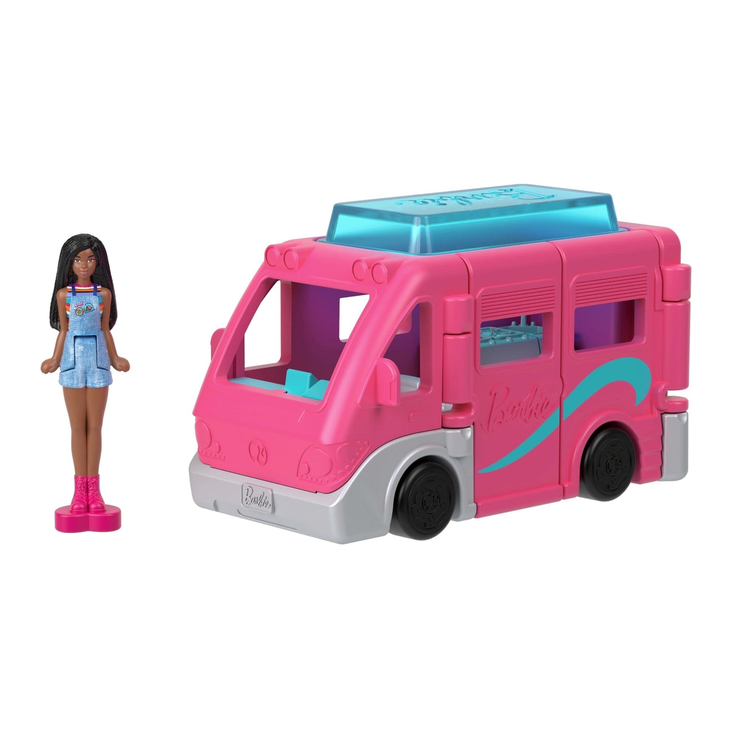 Barbie Mini Barbieland 4-Pack Doll & Vehicle Set, 4 1.5-Inch Dolls &  4 Iconic Toy Vehicles