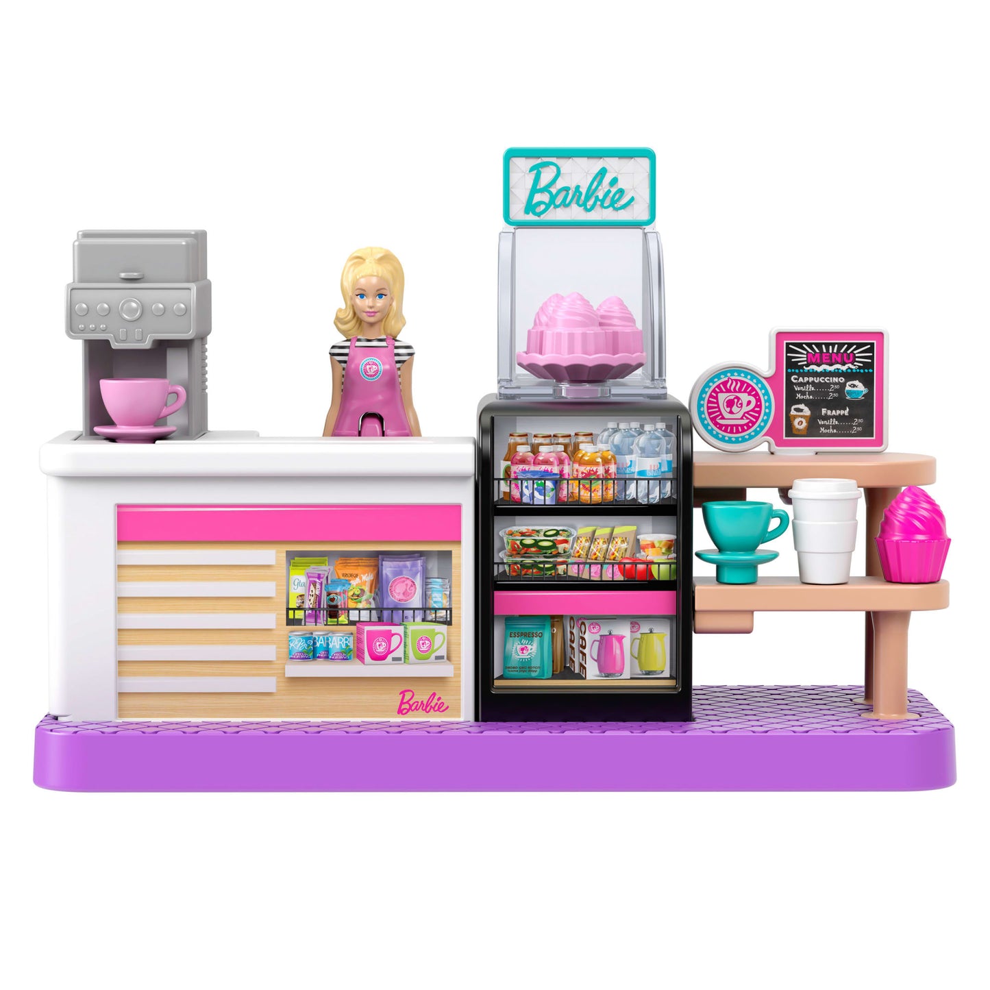Barbie Mini BarbieLand Conjunto de Brinquedo Cafeteria com Mini Boneca