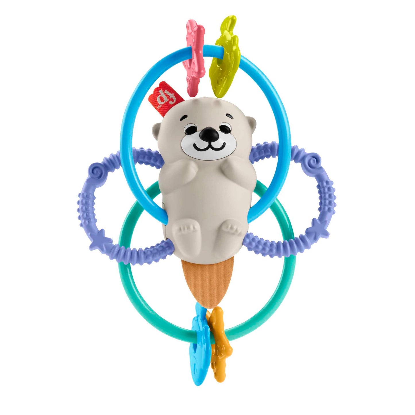 Hochet et Jouet de dentition Sans Bpa Pour Nouveau-Nés de Fisher-Price, Loutre à Tordre et Mordiller