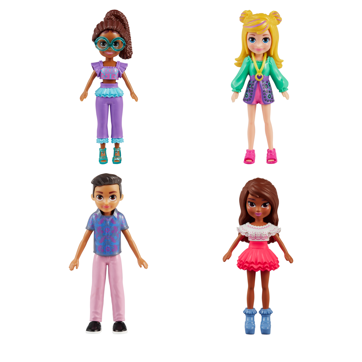 Polly Pocket Fashion Pack Rio With 4 Dolls & 49 Total Accessories including CloThes & Travel Bags