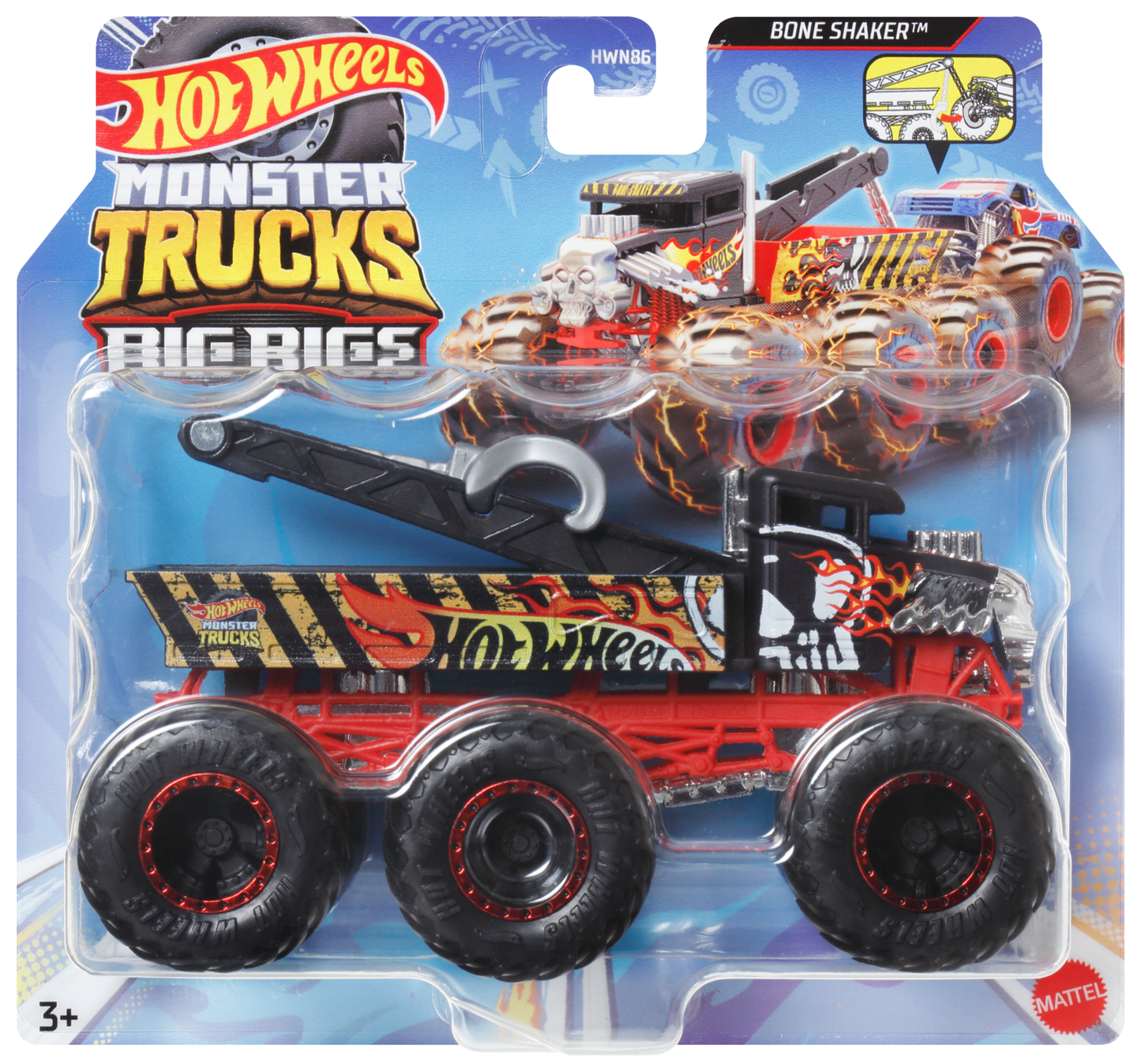 Hot Wheels  Monster Trucks  Big Rigs  Camion à 6Roues