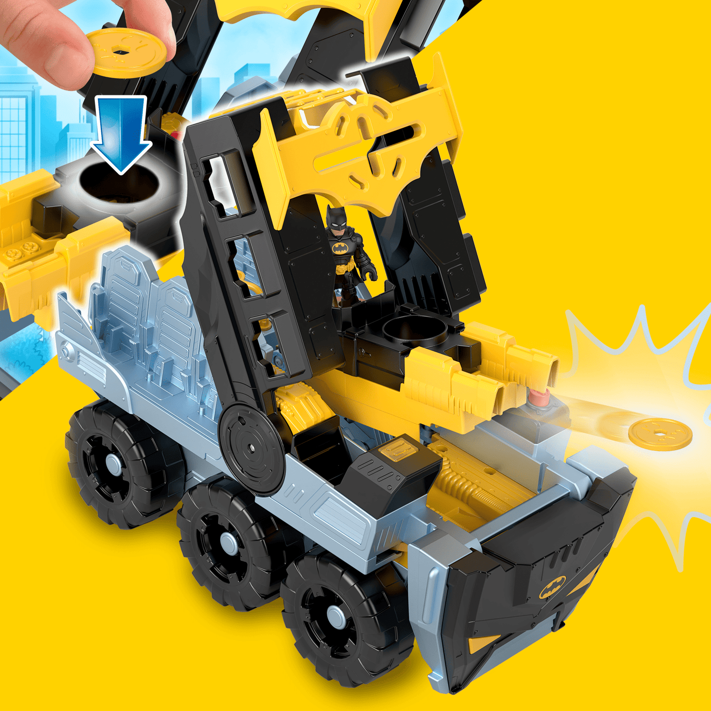 Imaginext DC Super Friends Vehículo de Juguete Mega Batimóvil