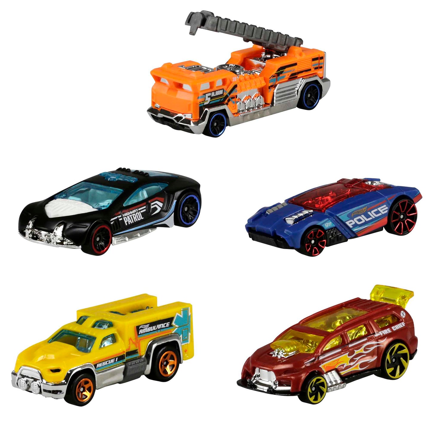 Hot Wheels Diecast Veículo de Brinquedo Pacote Surpresa 5 Carros