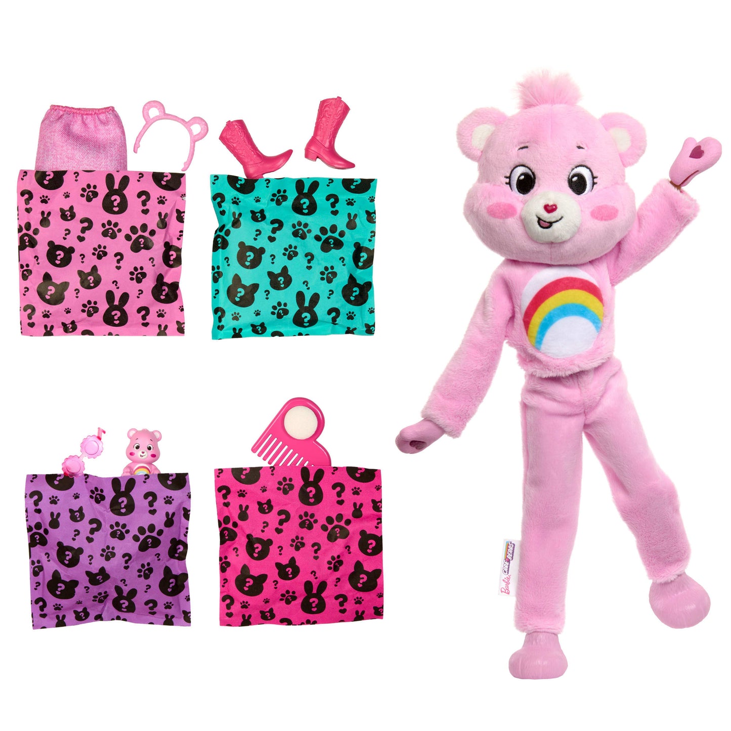 Barbie Cutie Reveal Care Bears Poupée et Acc. Costume Gailourson
