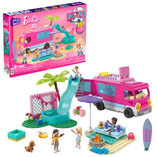 Mega Barbie-Aventure en Camping-Car de Rêve-Coffret de Construction