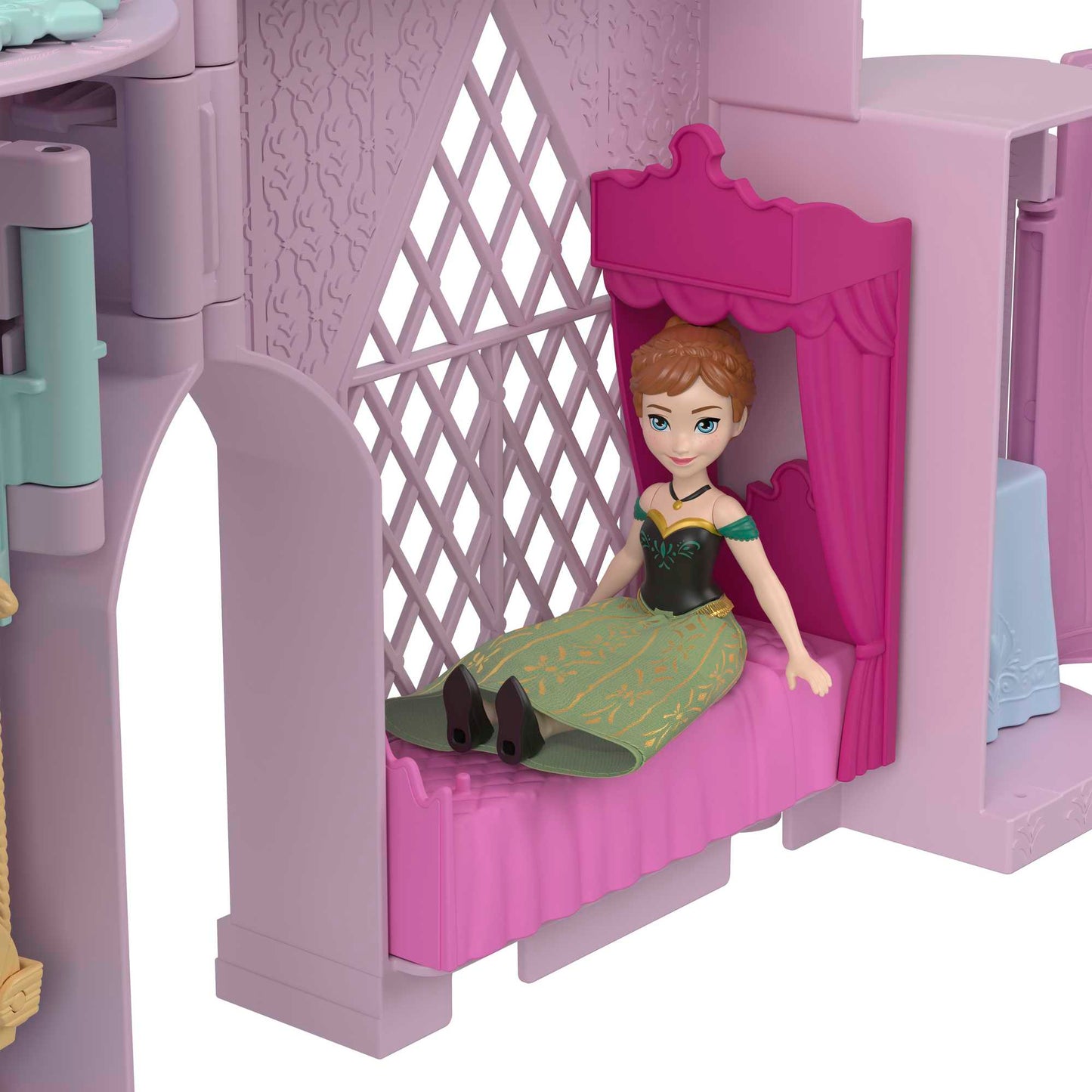Disney Frozen Storytime Stackers Playset, Anna's Arendelle Castle Dollhouse With Small Doll