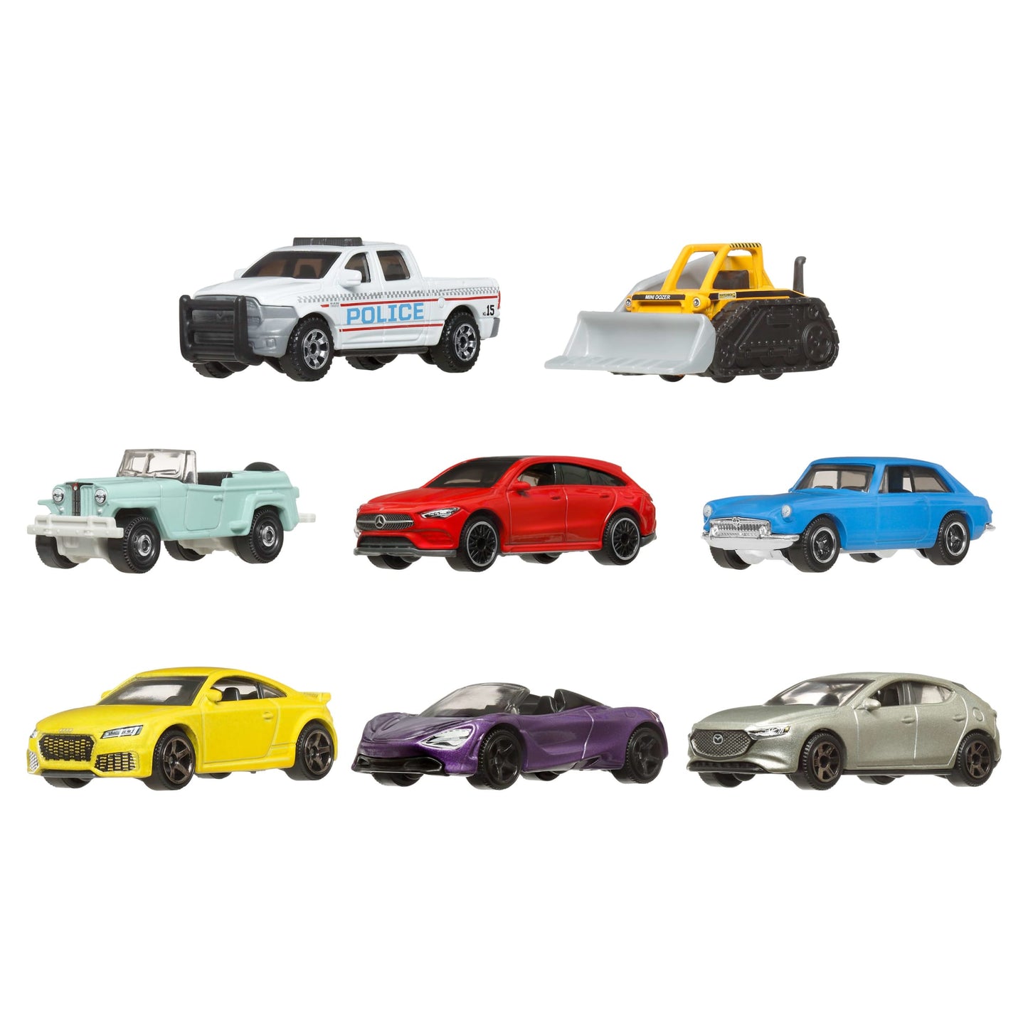 Matchbox Diecast Veículo de Brinquedo Pacote de 8 Carros
