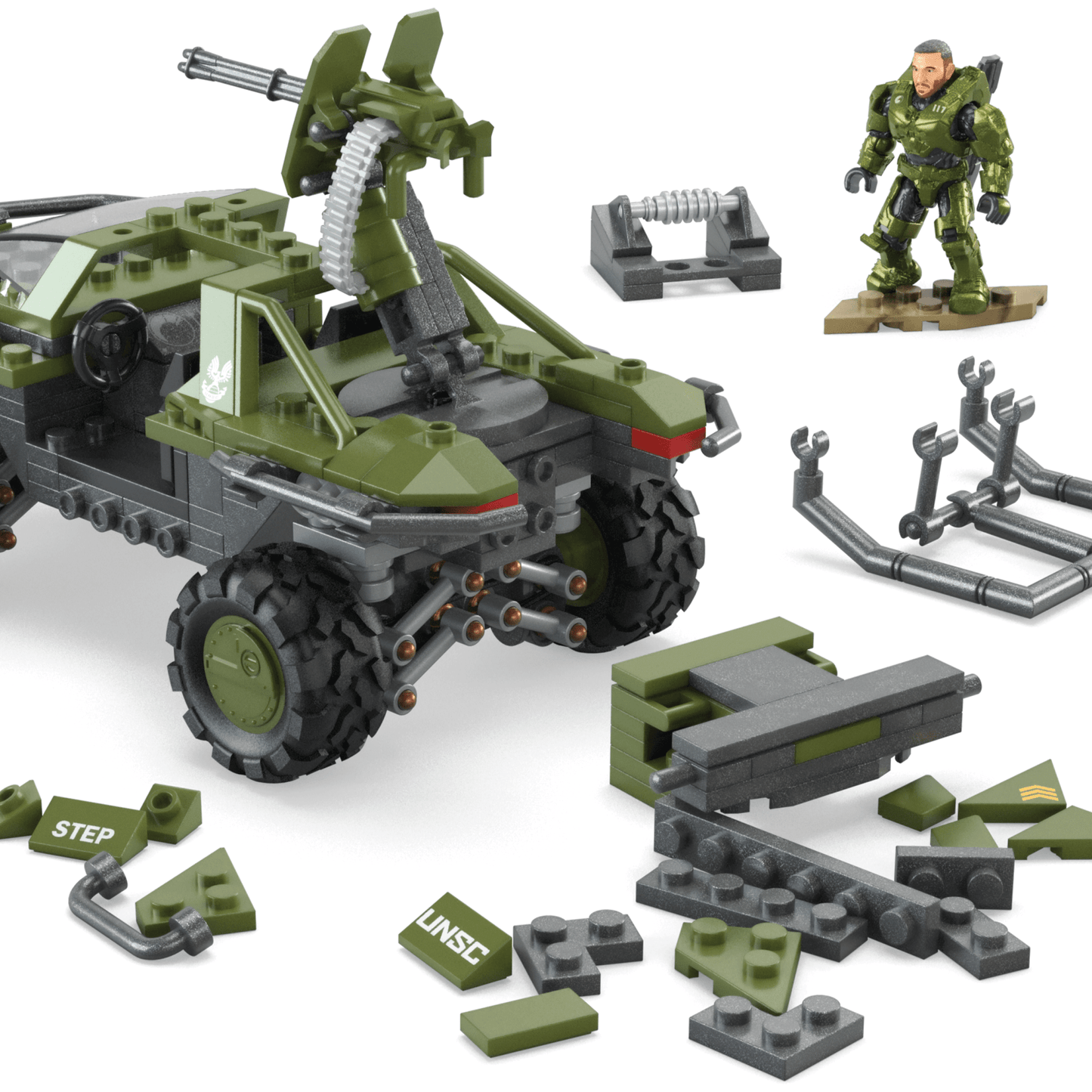 Mega  Halo  Coffret de Construction  Warthog Fleetcom, 5 Figurines