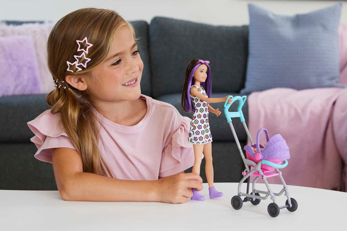 Barbie Skipper Babysitters Inc. Doll & Stroller Playset, For 3 Years & Up