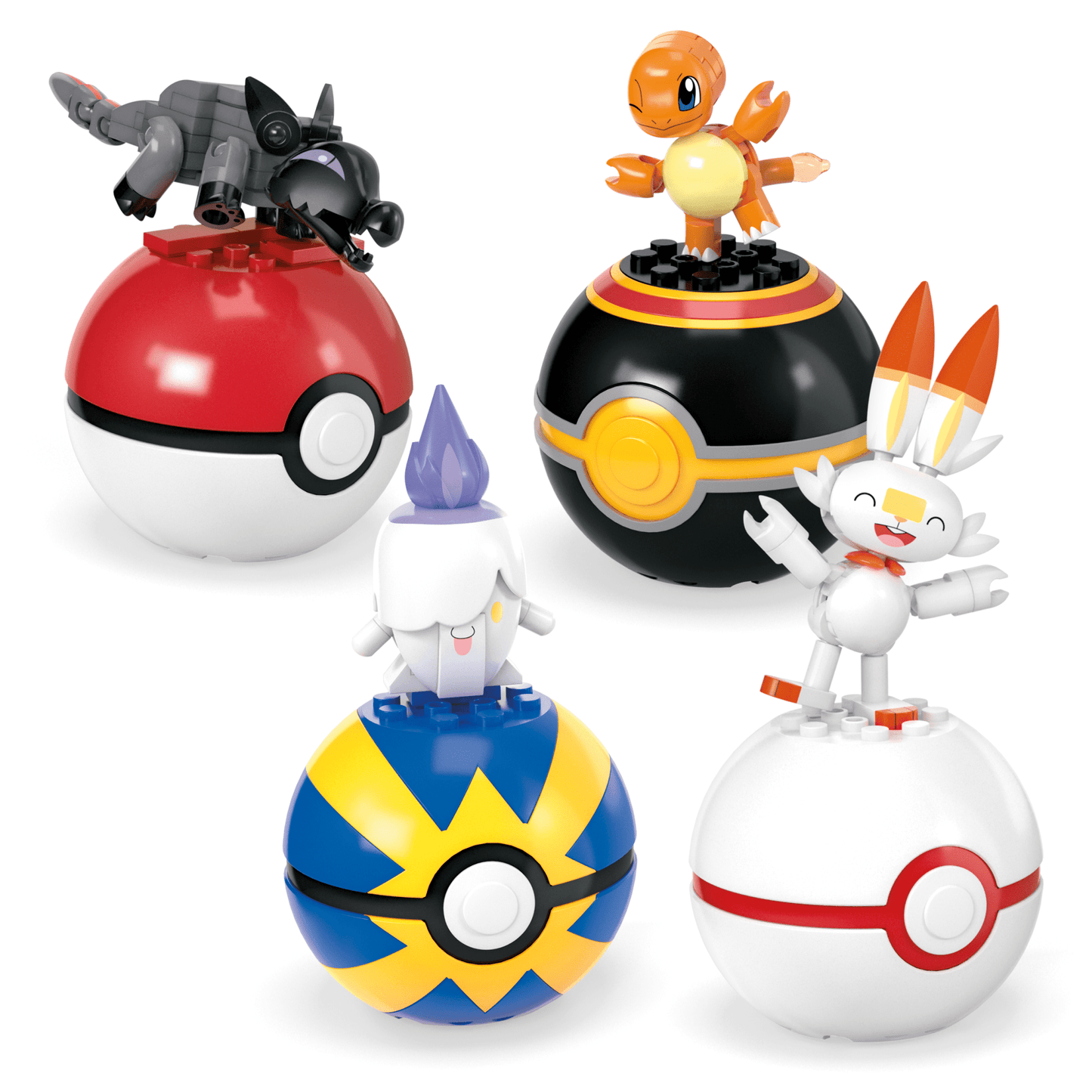 Mega  Pokémon  Figurines Articulées  Équipe de Type Feu (105 Pces)