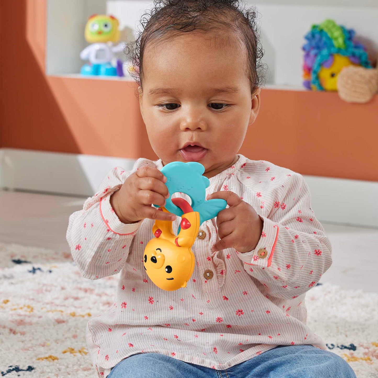 Fisher-Price Baby Chocalho para Bebês Sensimals Leopardo