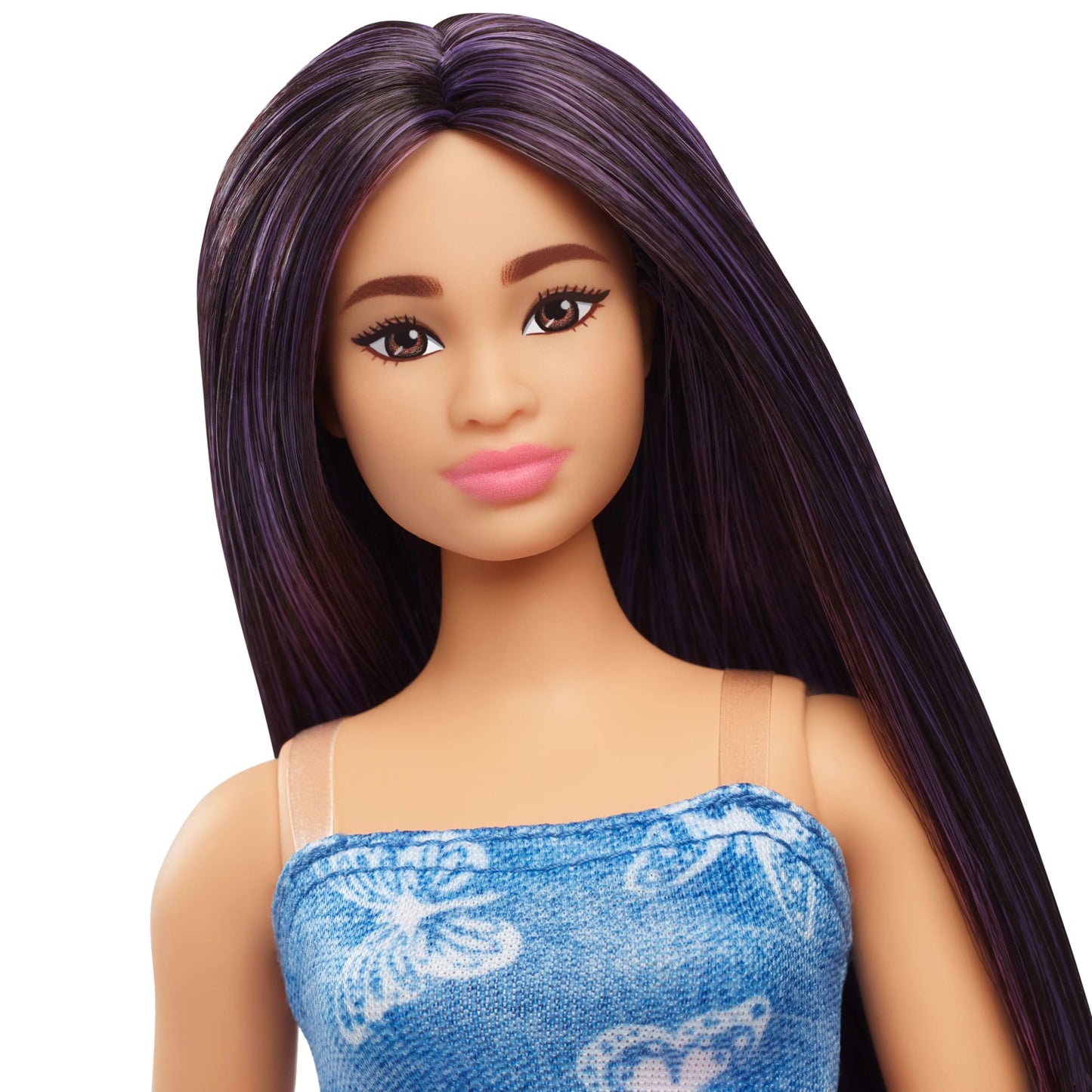Barbie Fashionista Muñeca Vestido de Mariposas y Botas Rosas