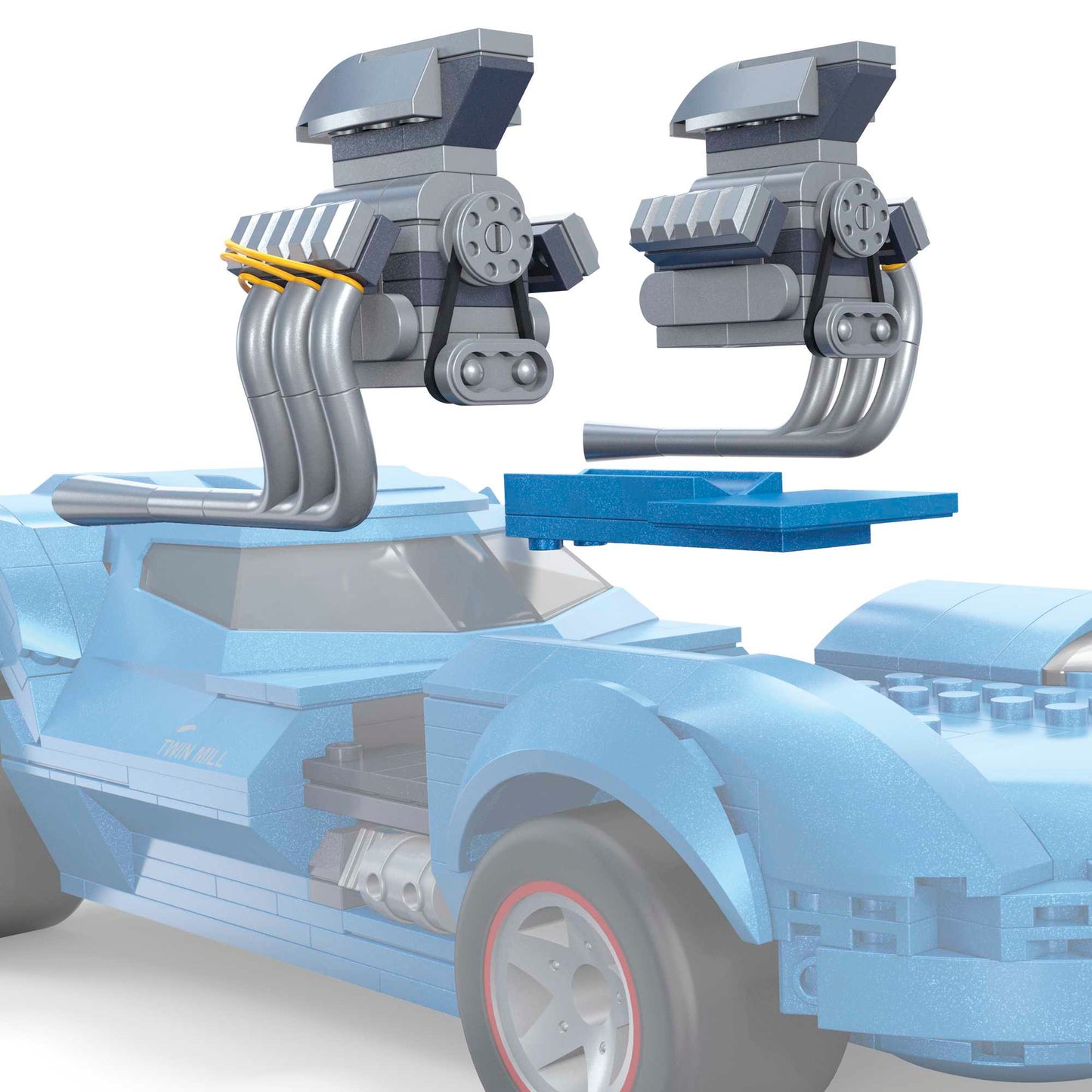 Mega Hot Wheels Coffret de Construction Voiture Twin Mill (635 Pièces) Pour Collectionneurs