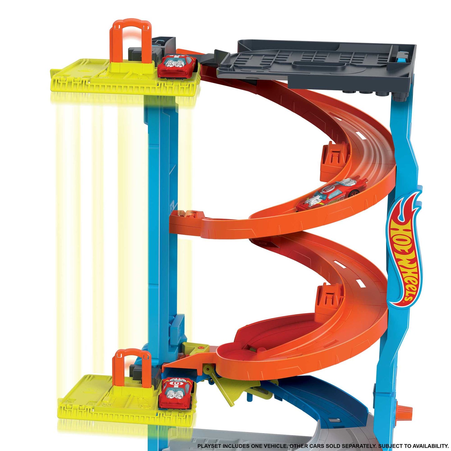 Hot Wheels City Pista de Brinquedo Torre de Corridas com Altura Dupla