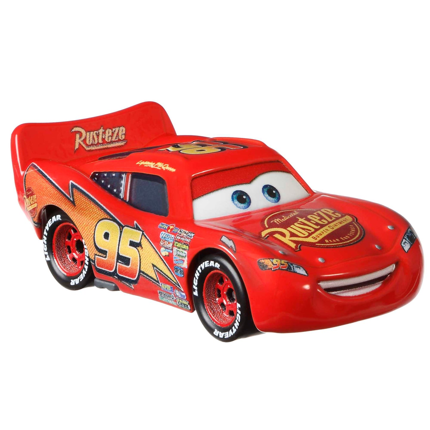 Cars de Disney y Pixar Vehículo de Juguete Rayo McQueen con Cartel