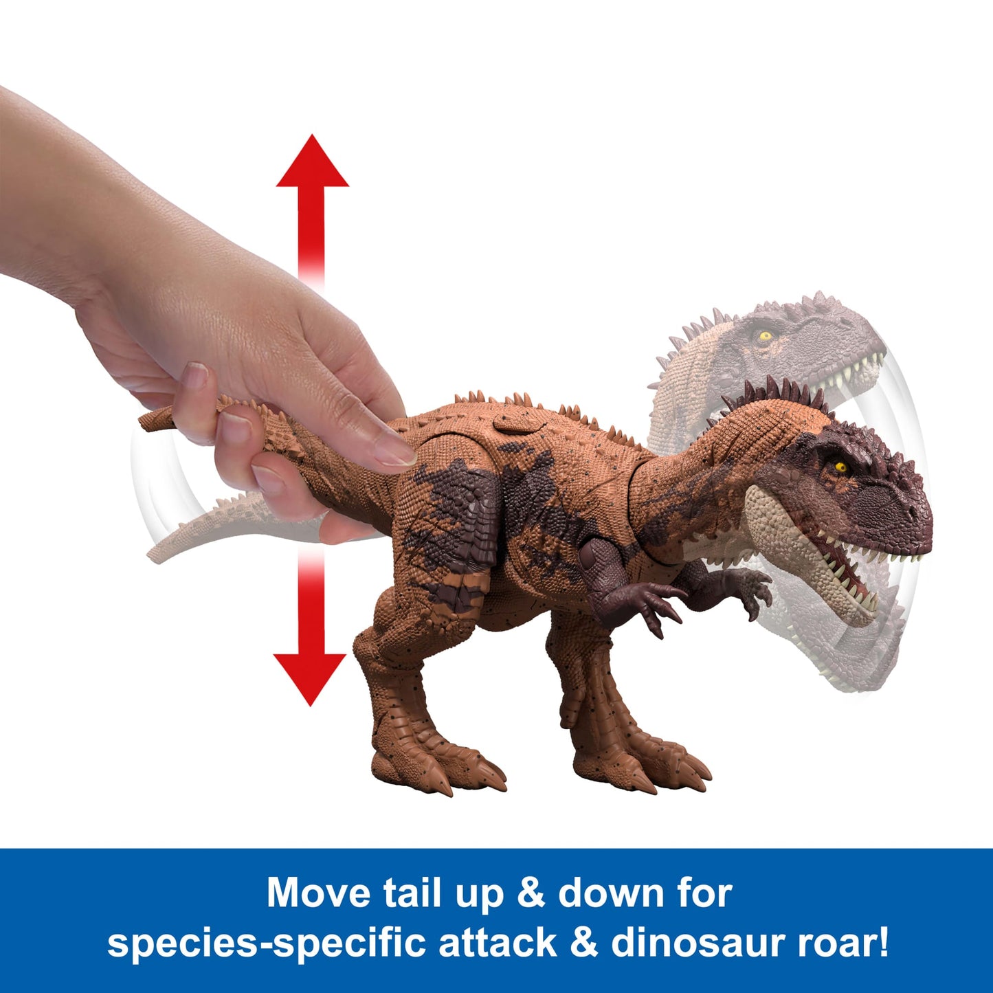Jurassic World Chaos Theory Wild Roar Dinosaur Action Figure Toys, Strike Attack & Sound