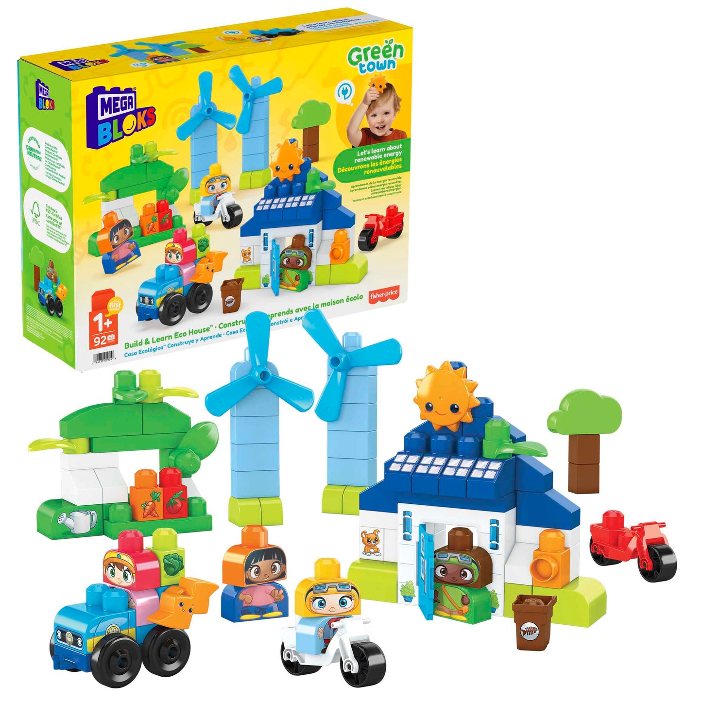 Mega Bloks Ville Verte Maison Écologique Construction et Apprentissage