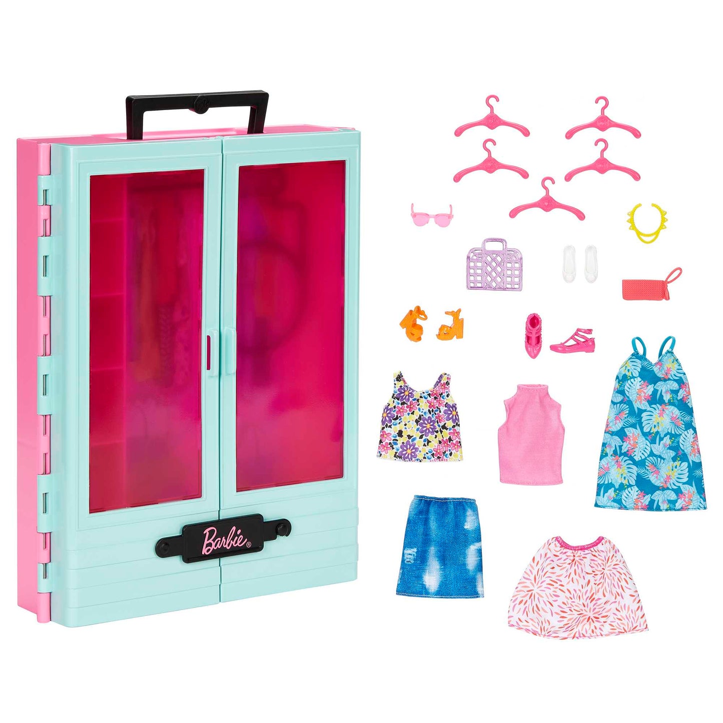 Barbie Closet Playset With 3 Outfits & Accessories, 3 To 8 Years