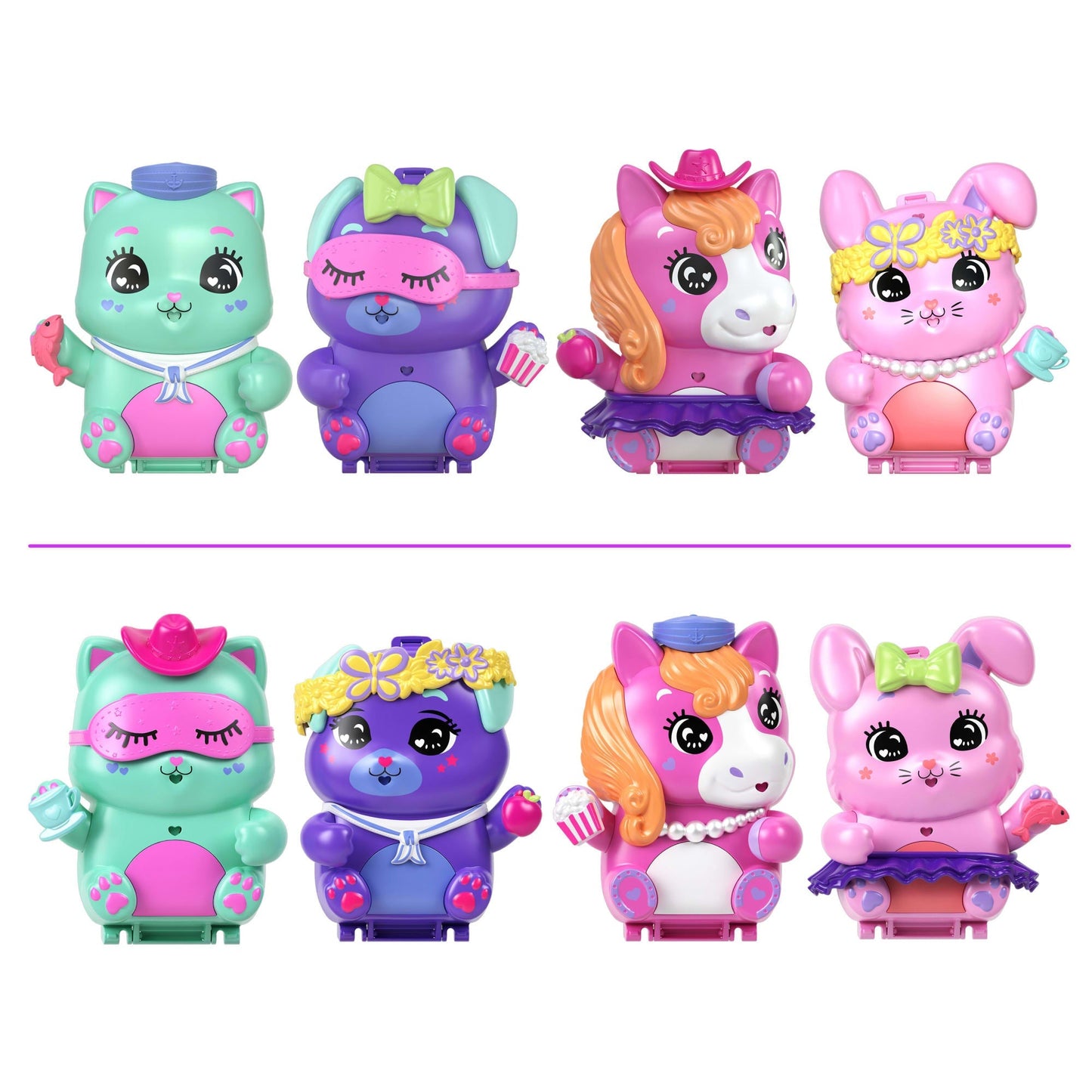 Polly Pocket Coffret Chiot Soirée Pyjama, Micro-Poupée, Chiots, Acc.