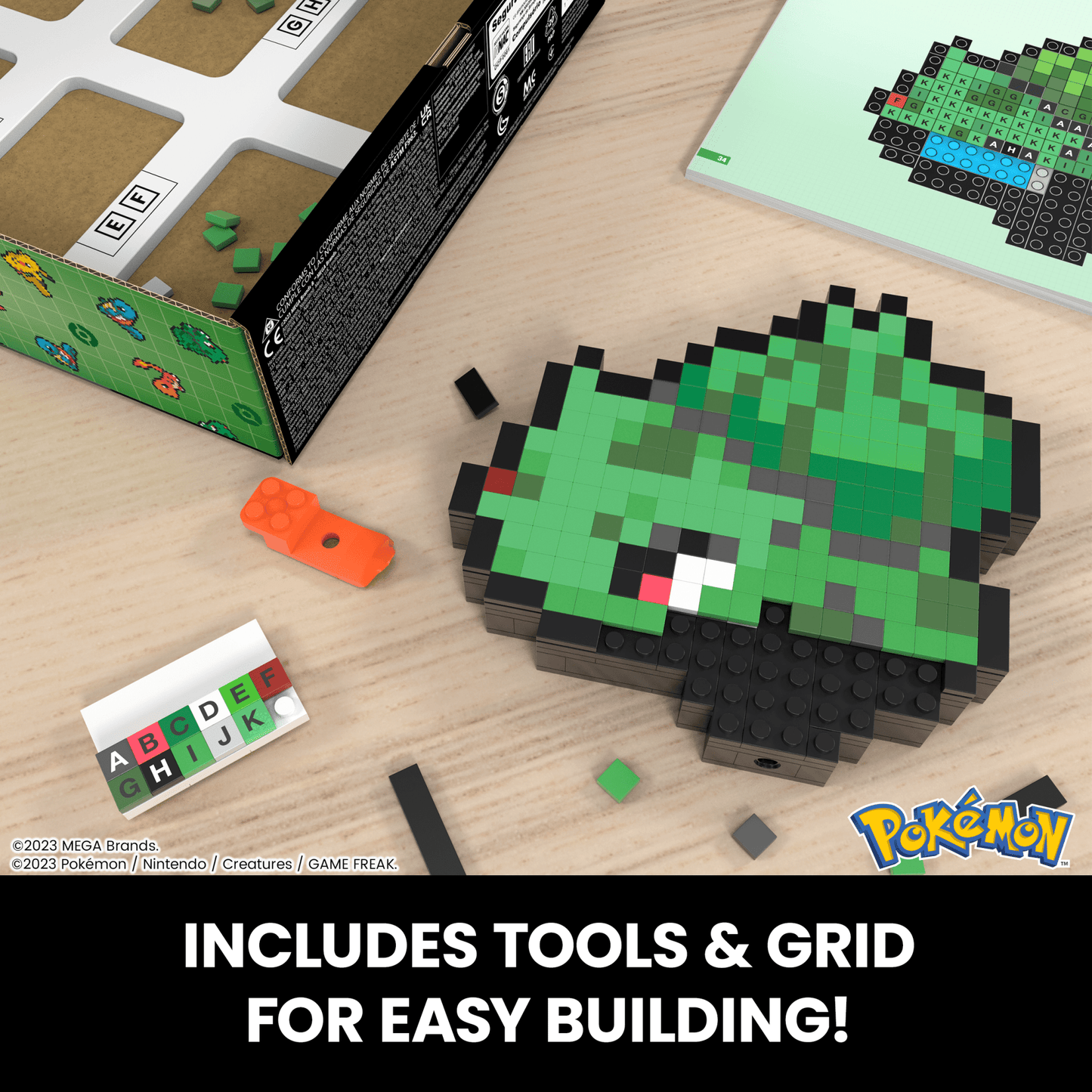 MEGA Pokémon Bulbasaur Building Toy Kit (374 Pieces) Retro Set For Collectors
