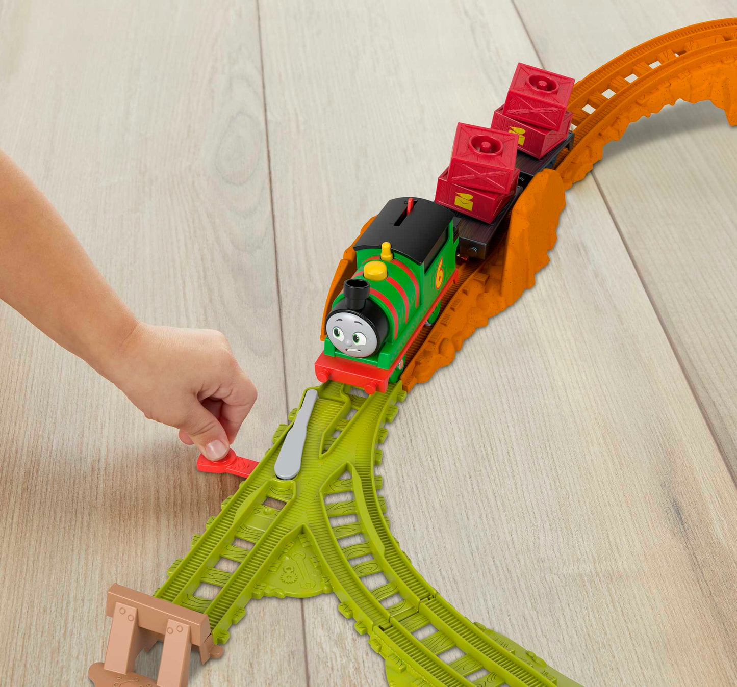 Thomas & Friends Percy's Cargo Run Motorized Toy Train & Track Set For Preschool Kids