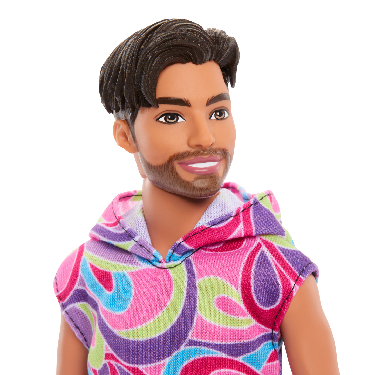 Barbie Fashionista Boneco Ken Camisa Colorida e Short Roxo