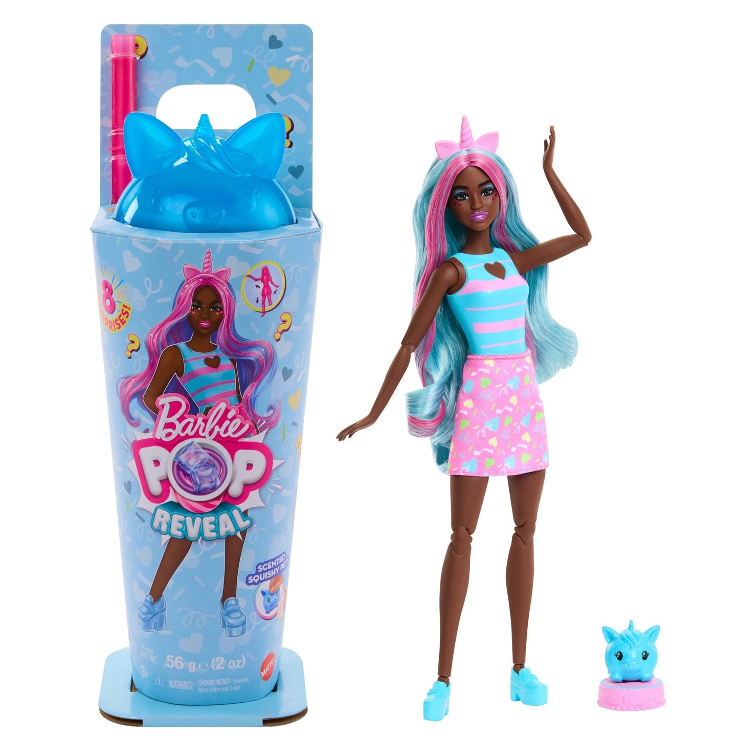 Barbie Pop Reveal Muñeca Serie de Animalitos Unicornio