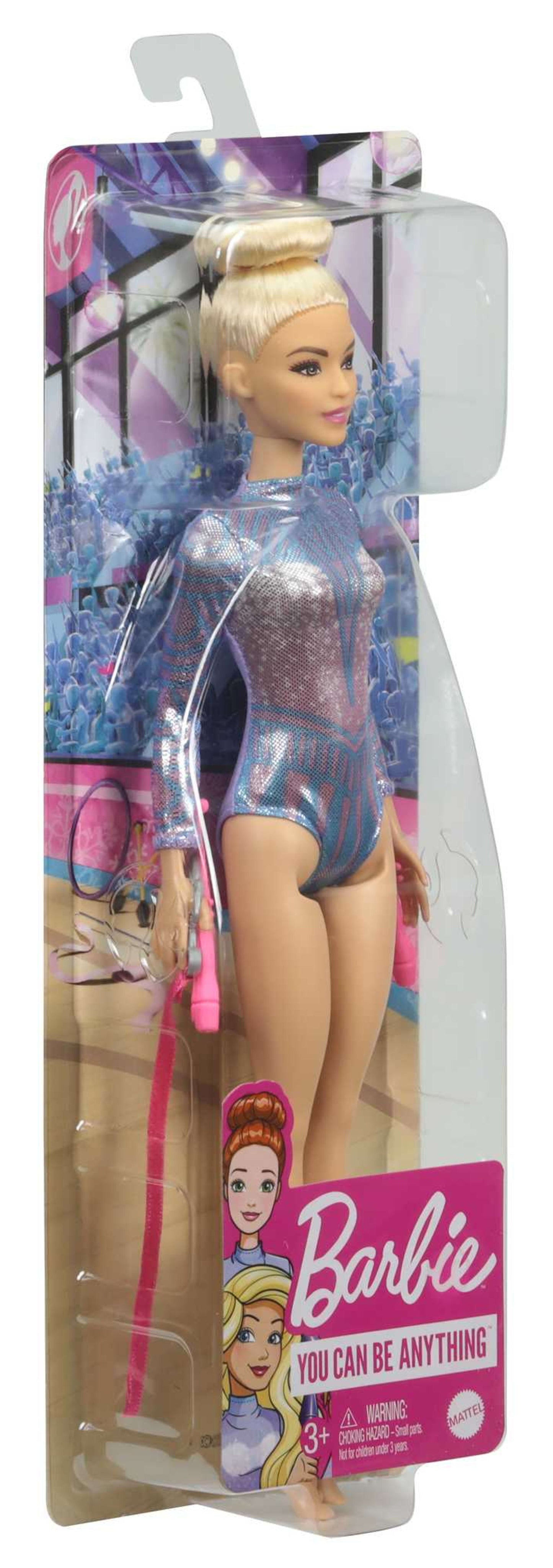 Barbie Rhythmic Gymnast Blonde Doll (12-In/30.40-Cm), Leotard & Accessories