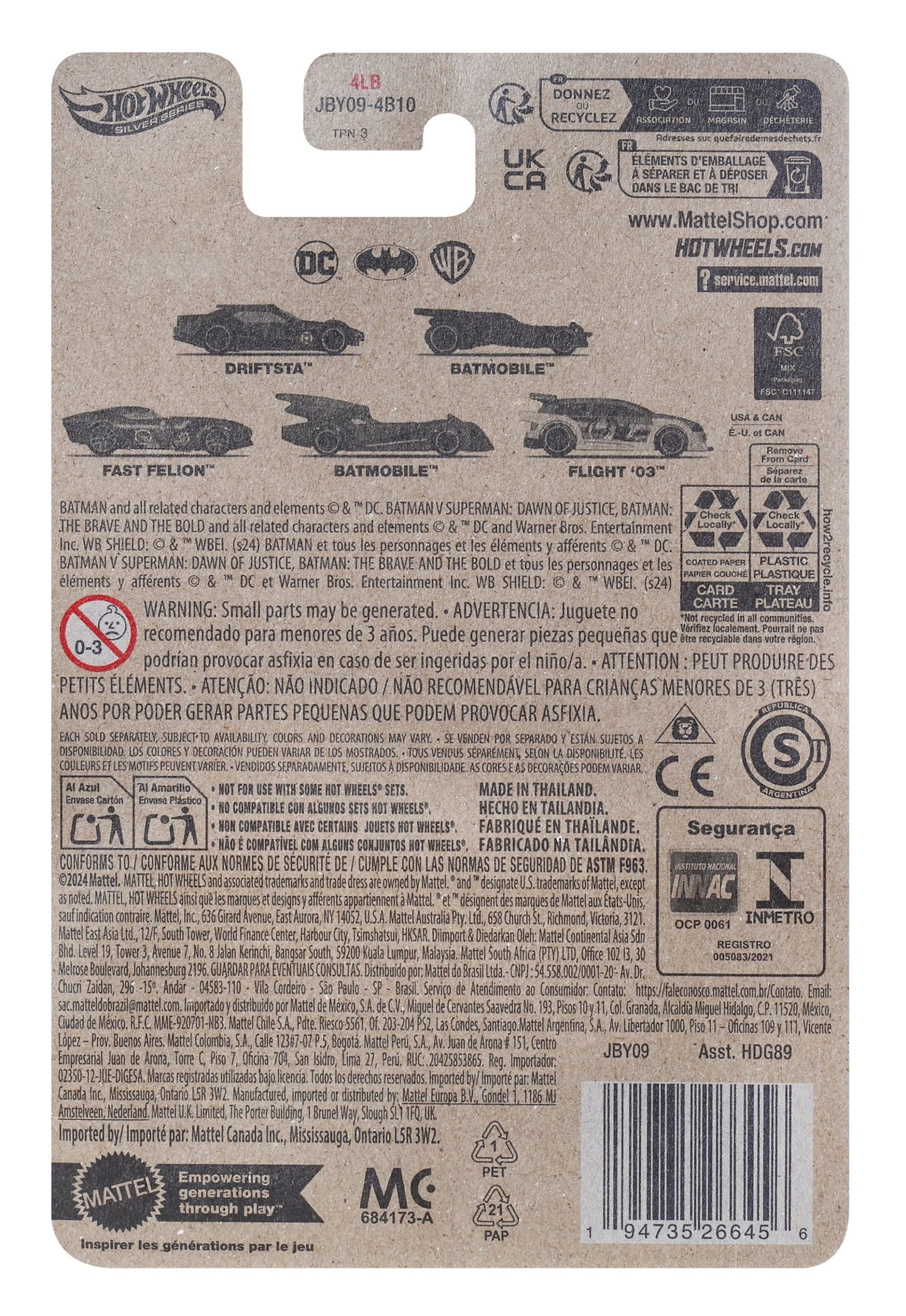 Hot Wheels Collector Veículo de Brinquedo Batman Driftsta