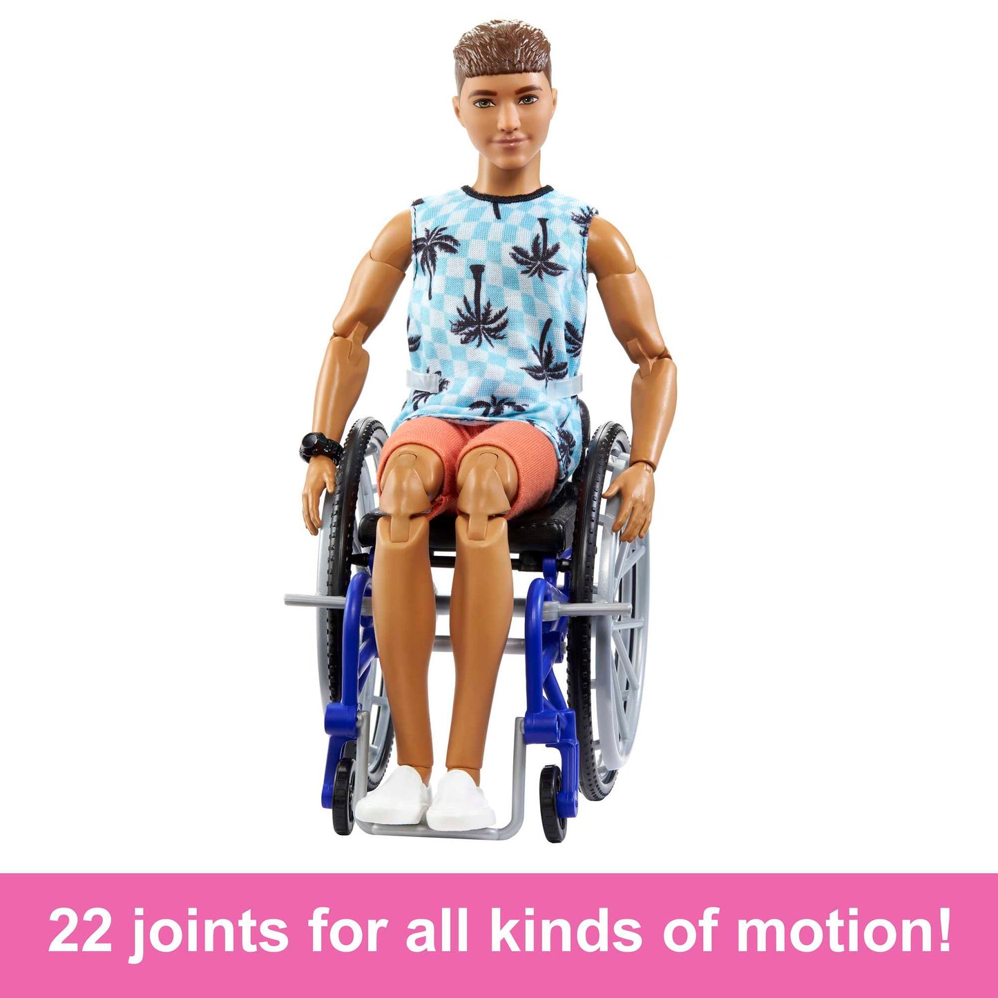 Ken Doll With Wheelchair & Ramp, Barbie Fashionistas, Brunette